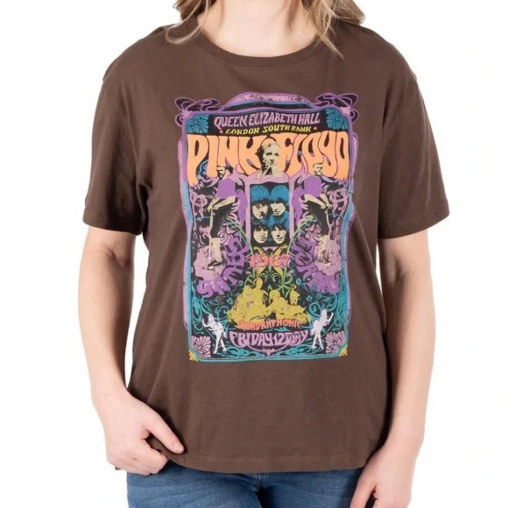 Pink Floyd Licensed Brown Graphic Band Tee